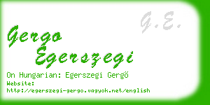 gergo egerszegi business card